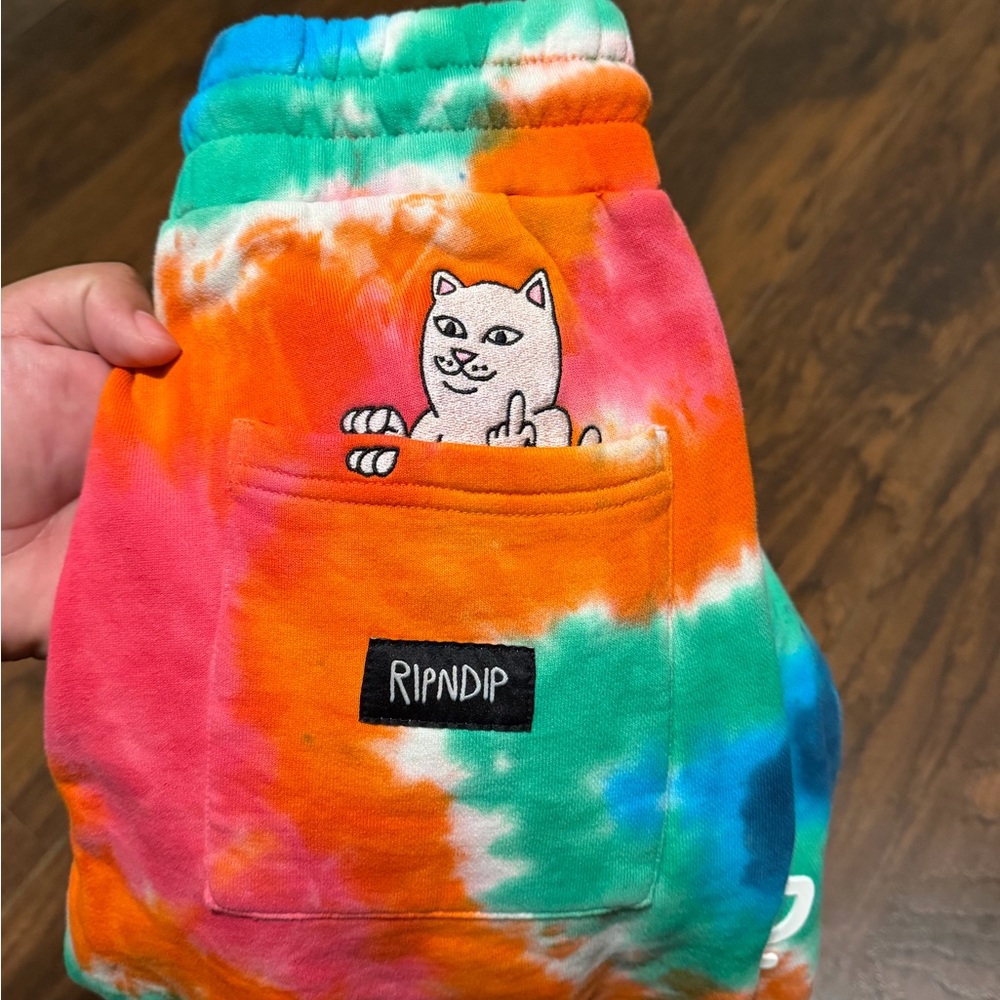 Ripndip men’s rainbow x dye OG prism sweatshorts size XS - Picture 4 of 6